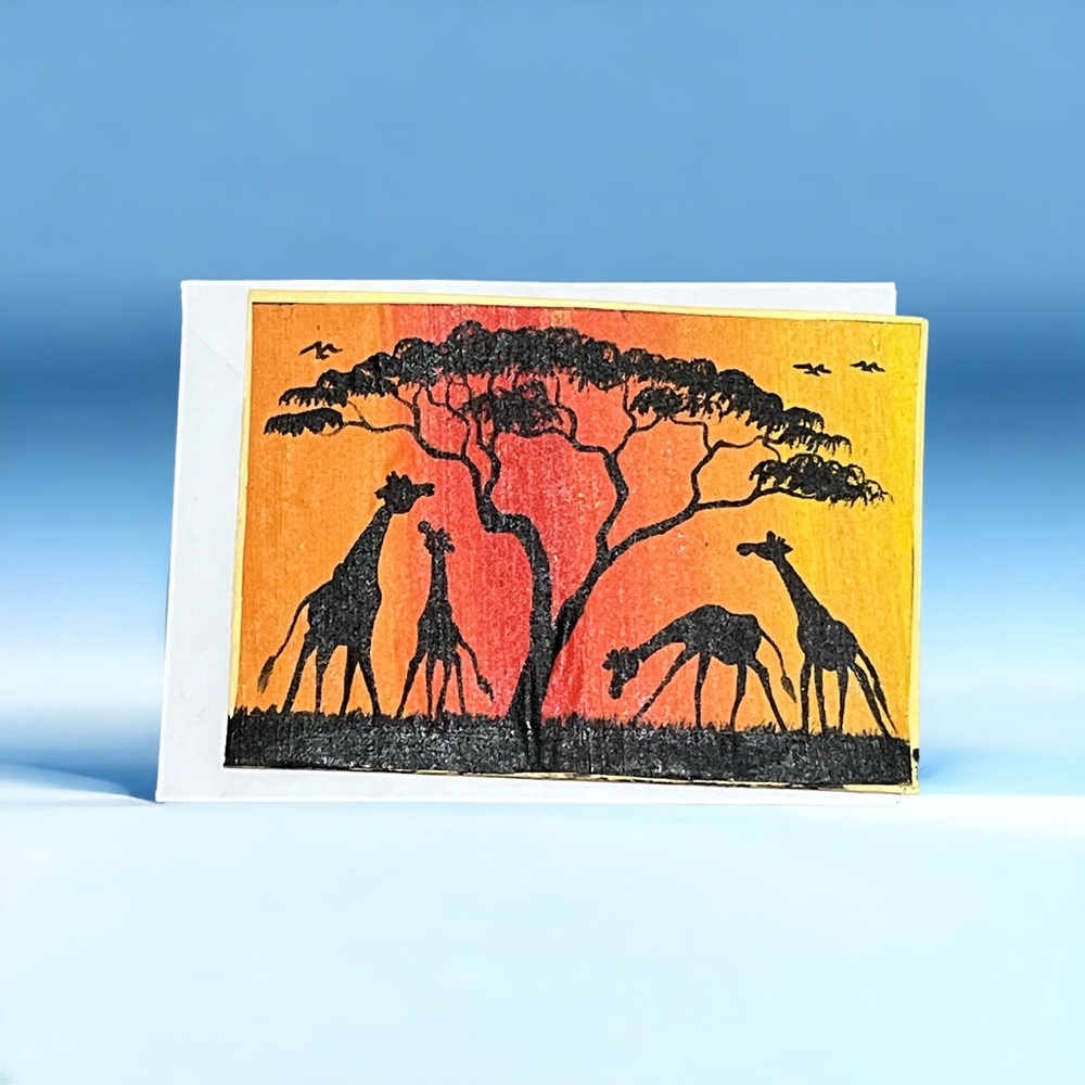 Hand painted card from Uganda Africa